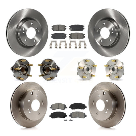 Front Rear Hub Bearing Brake Rotor Pad Kit (10Pc) For Mitsubishi Eclipse 3.8L To 10 31 05 KBB-130212