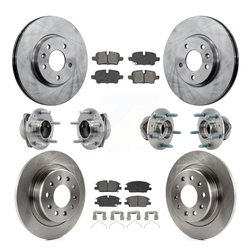 Front Rear Hub Bearing Brake Rotor & Pad Kit (10Pc) For Chevrolet Equinox GMC Terrain FWD KBB-130217