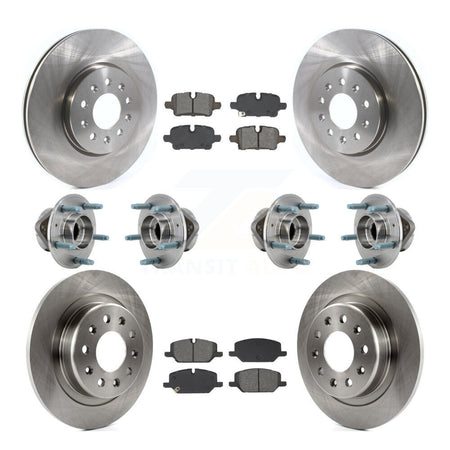 Front Rear Hub Bearing Brake Rotor & Pad Kit (10Pc) For Chevrolet Equinox GMC Terrain 4WD KBB-130218