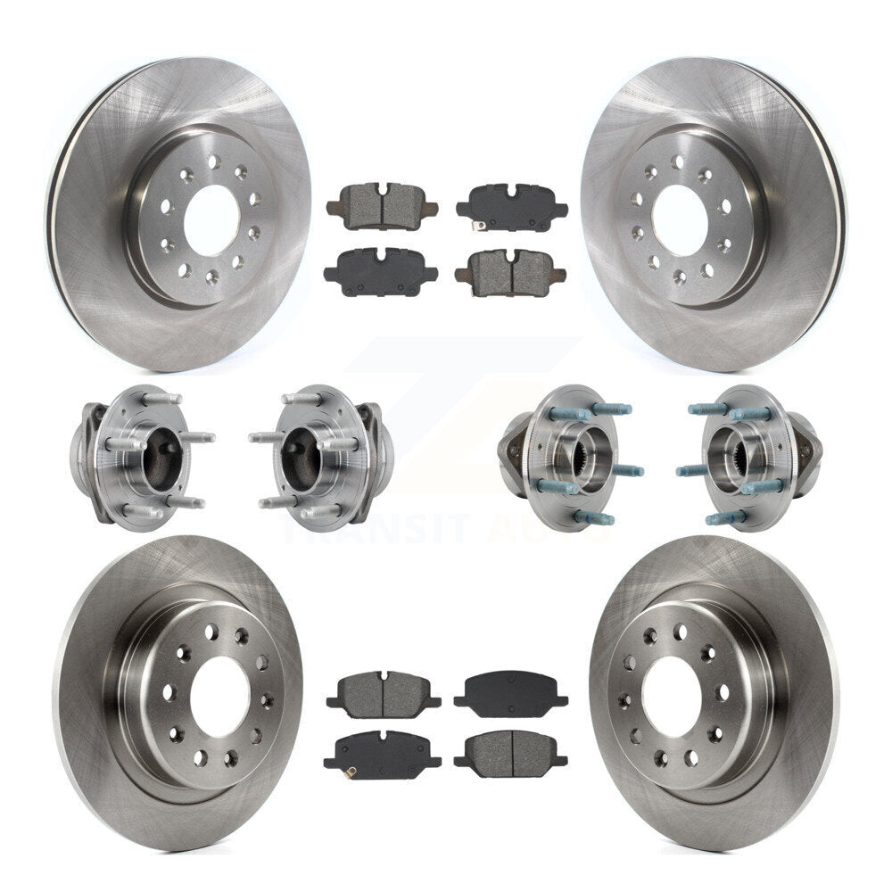 Front Rear Hub Bearing Brake Rotor & Pad Kit (10Pc) For Chevrolet Equinox GMC Terrain FWD KBB-130219