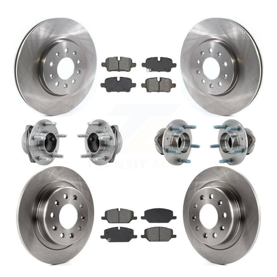 Front Rear Hub Bearing Brake Rotor & Pad Kit (10Pc) For Chevrolet Equinox GMC Terrain FWD KBB-130219