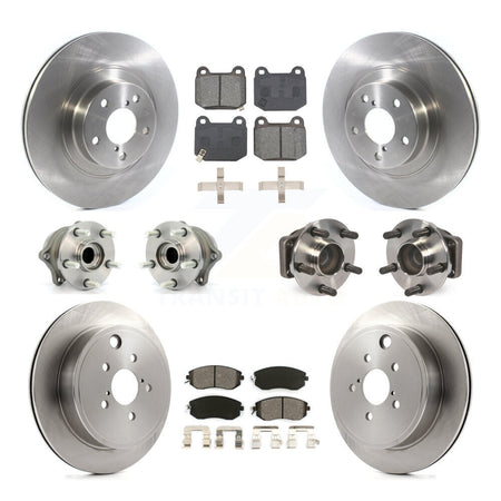 Front Rear Hub Bearing Brake Rotor Pad Kit (10Pc) For 17 Subaru BRZ Without Brembo Brakes KBB-130221