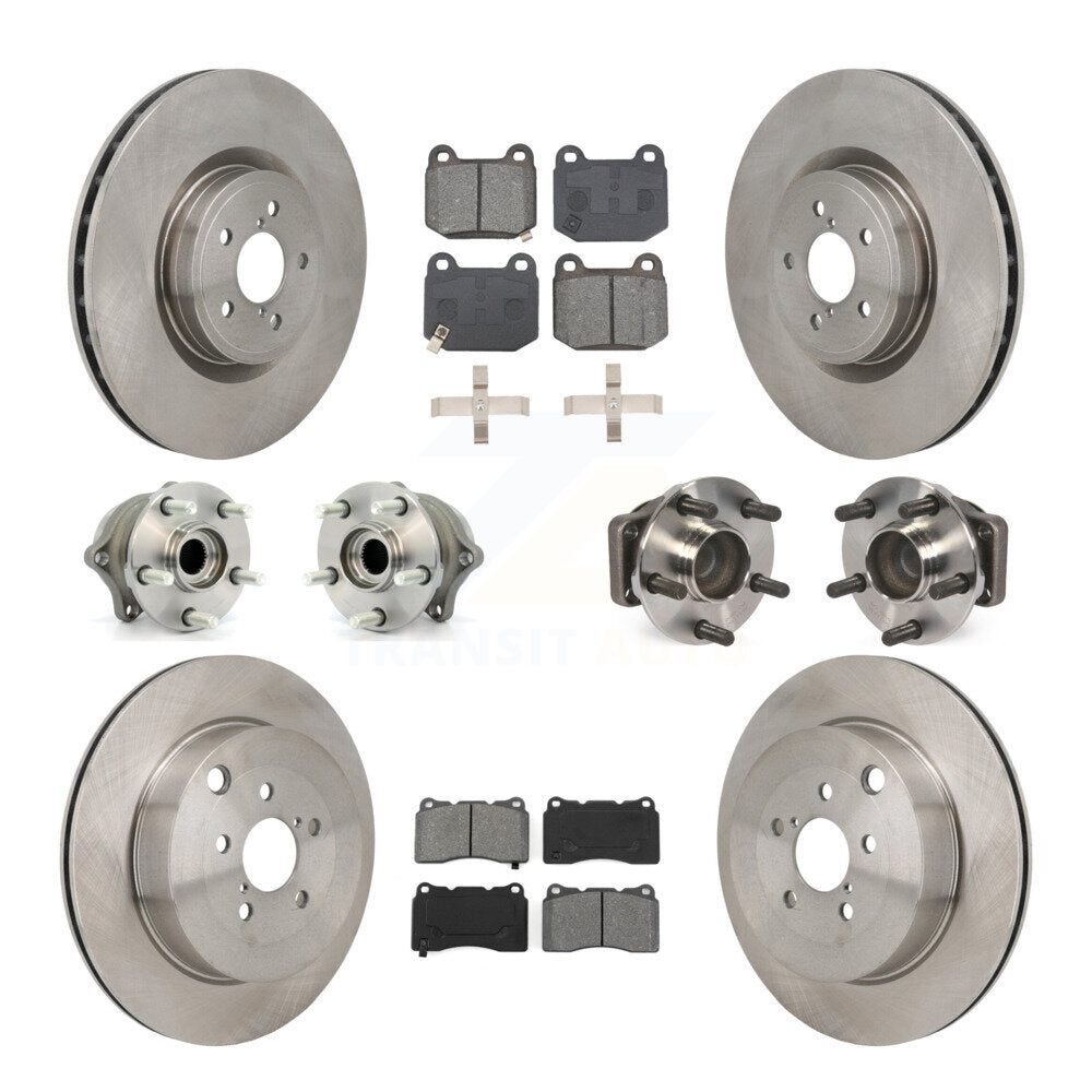 Front Rear Hub Bearings Disc Brake Rotors And Pads Kit (10Pc) For Subaru BRZ Toyota 86 KBB-130222