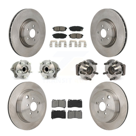 Front Rear Hub Bearing Brake Rotor Pads Kit (10Pc) For Subaru BRZ Base With Brembo Brakes KBB-130223