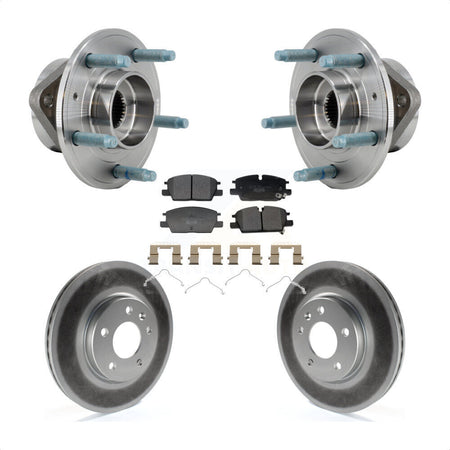 Front Hub Bearing Assembly Coated Brake Rotor & Pad Kit For Chevrolet Equinox GMC Terrain KBB-130250