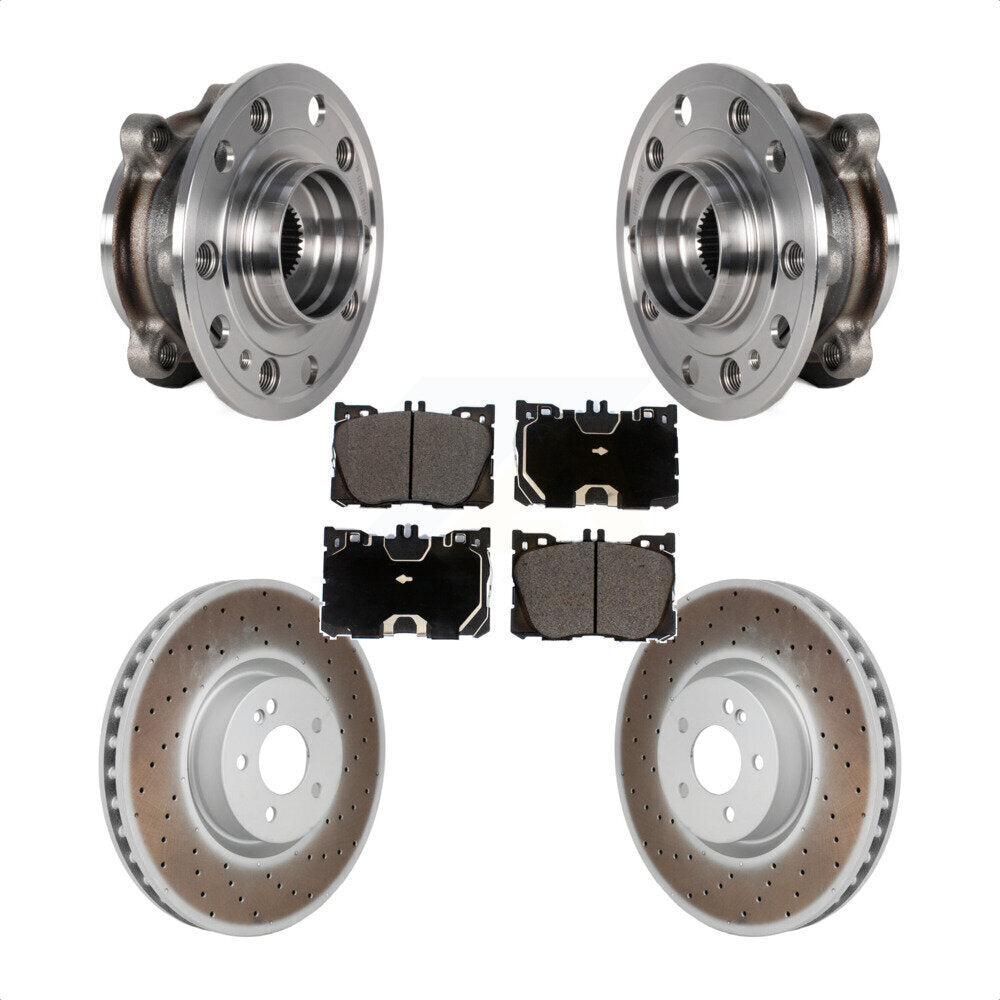 Front Hub Bearing Coat Brake Rotor Pad Kit For Mercedes-Benz C43 AMG GLC43 E450 E400 E300 KBB-130252
