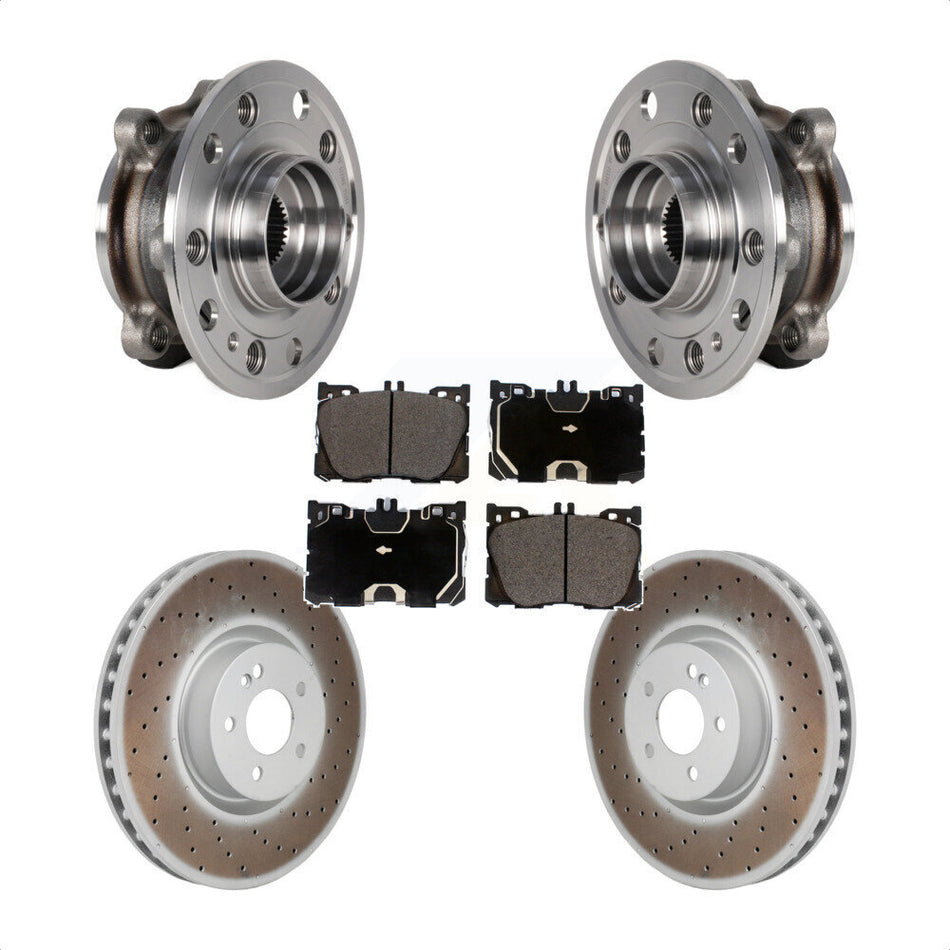 Front Hub Bearing Coat Brake Rotor Pad Kit For Mercedes-Benz C43 AMG GLC43 E450 E400 E300 KBB-130252