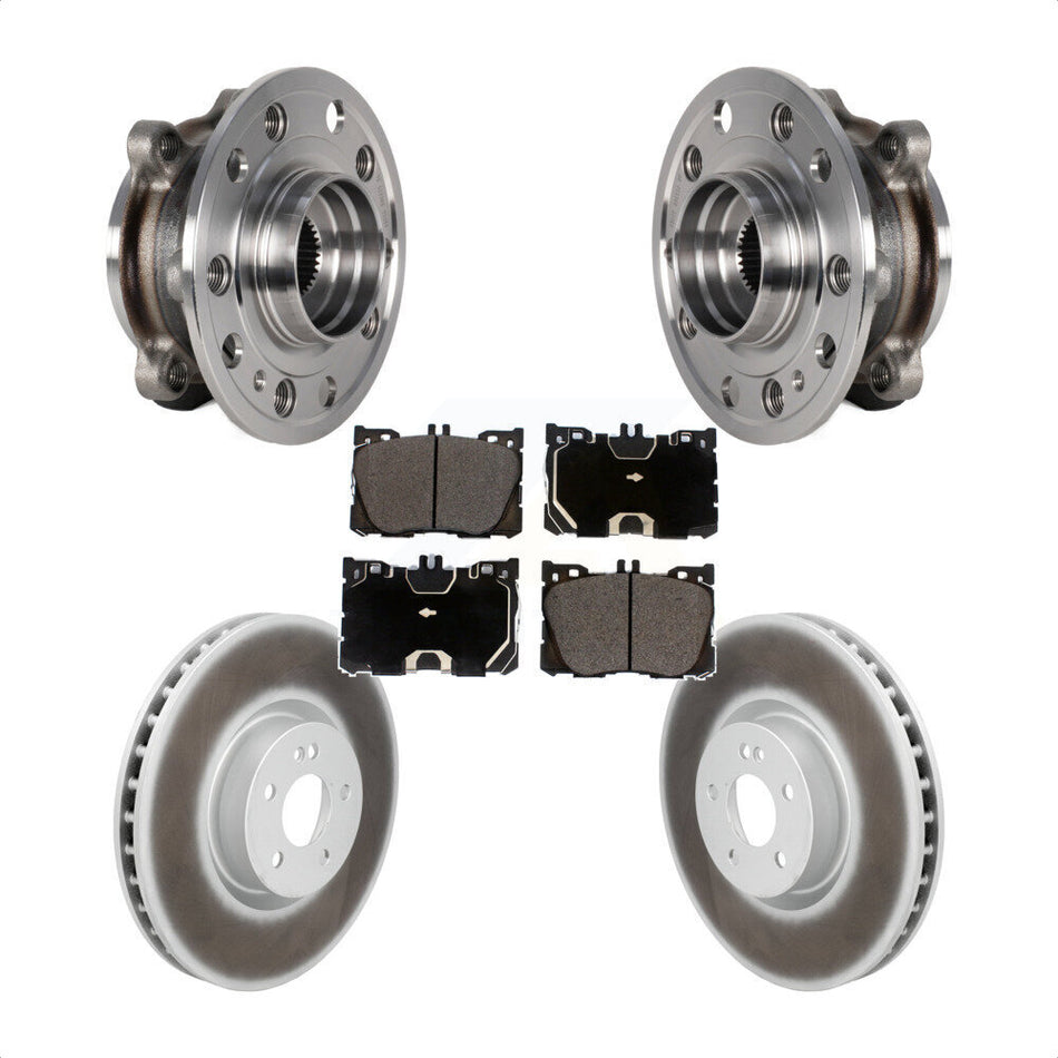 Front Hub Bearing Coat Brake Rotor Pad Kit For Mercedes-Benz C43 AMG GLC43 E450 E400 E300 KBB-130253