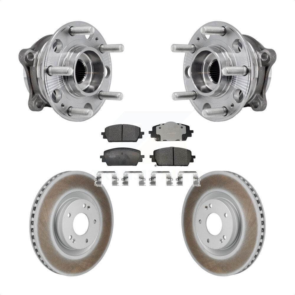 Front Hub Bearing Assembly Coat Brake Rotor Pad Kit For Hyundai Santa Fe Kia Sorento Cruz KBB-130259