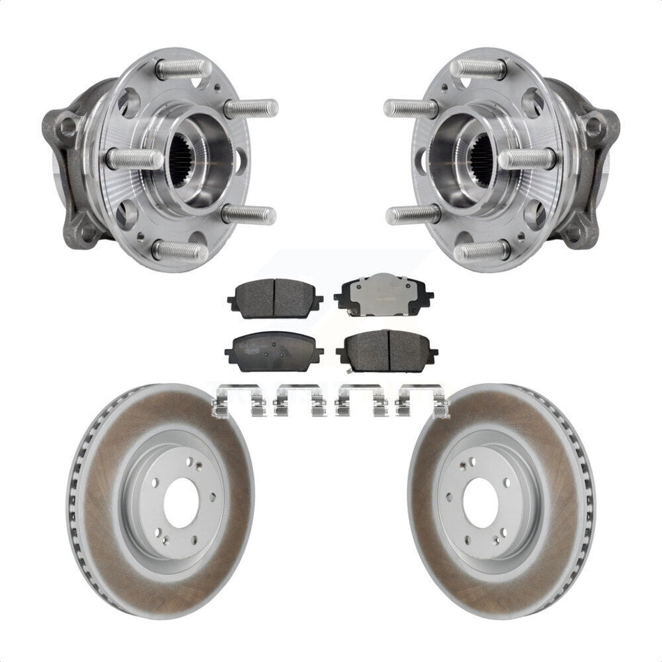 Front Hub Bearing Assembly Coat Brake Rotor Pad Kit For Hyundai Santa Fe Kia Sorento Cruz KBB-130259