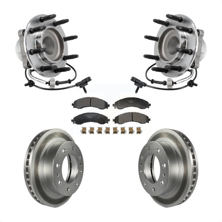 Front Hub Bearing Assembly Coat Brake Rotor Pad Kit For GMC Savana 2500 Chevrolet Express KBB-130266