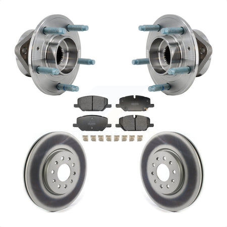Front Hub Bearing Assembly Coated Brake Rotor & Pad Kit For Chevrolet Equinox GMC Terrain KBB-130279
