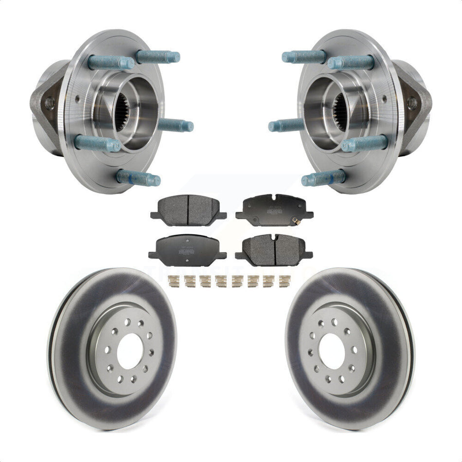 Front Hub Bearing Assembly Coated Brake Rotor & Pad Kit For Chevrolet Equinox GMC Terrain KBB-130279