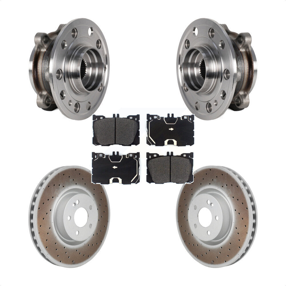 Front Hub Bearing Coat Brake Rotor Pad Kit For Mercedes-Benz C43 AMG GLC43 E450 E400 E300 KBB-130280