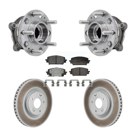 Front Hub Bearing Assembly Coat Brake Rotor Pad Kit For Hyundai Santa Fe Kia Sorento Cruz KBB-130287
