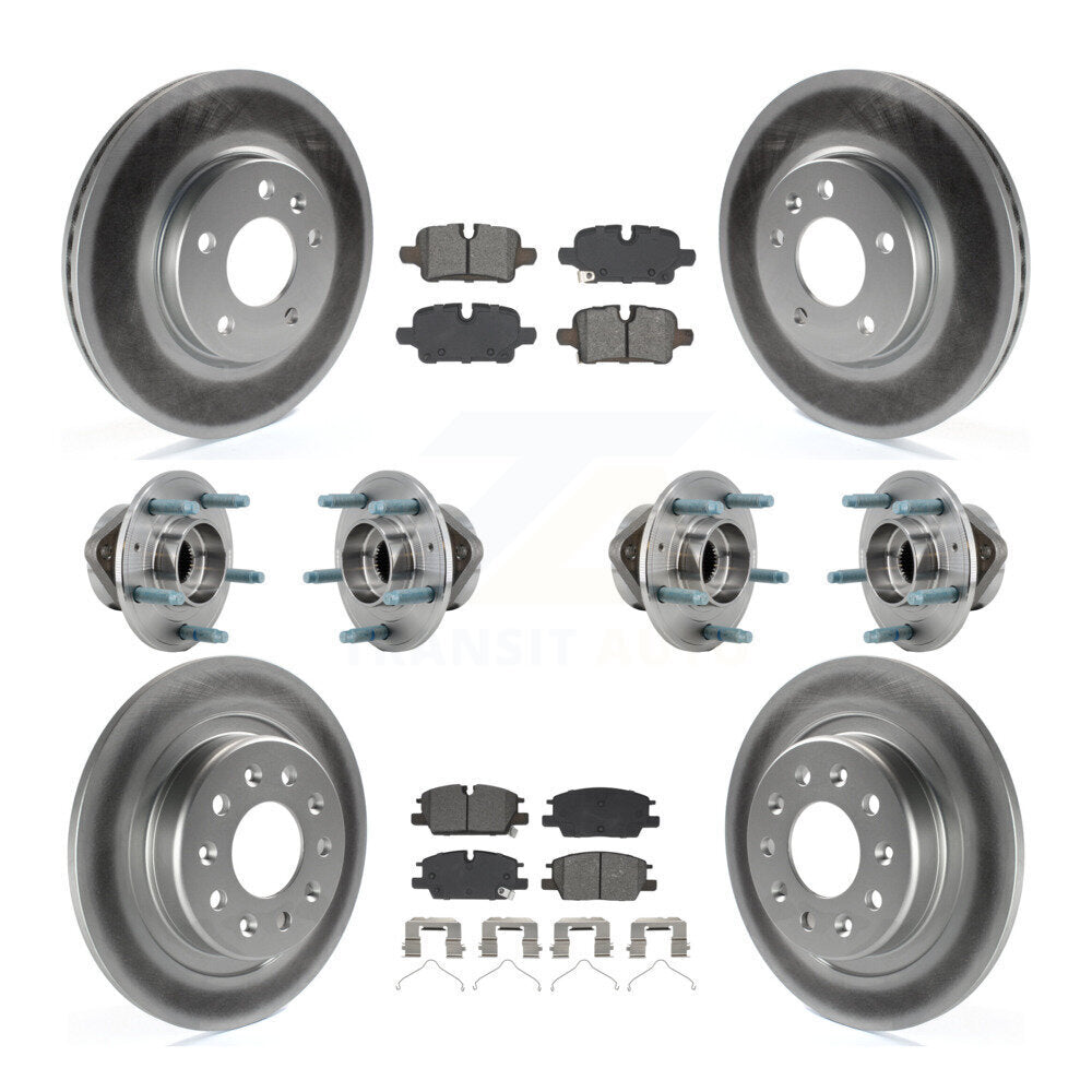 Front Rear Hub Bearing Coat Brake Rotor Pads Kit (10Pc) For Chevrolet Equinox GMC Terrain KBB-130298