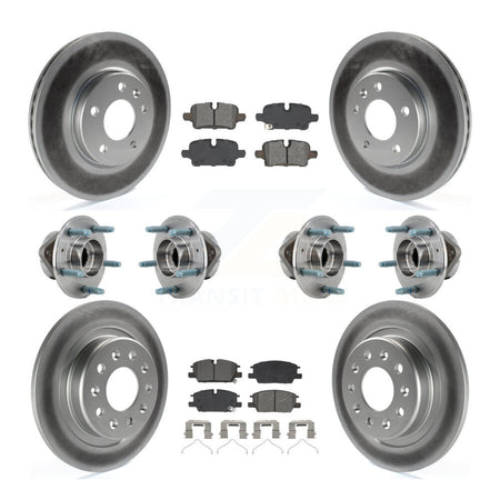 Front Rear Hub Bearing Coat Brake Rotor Pads Kit (10Pc) For Chevrolet Equinox GMC Terrain KBB-130298