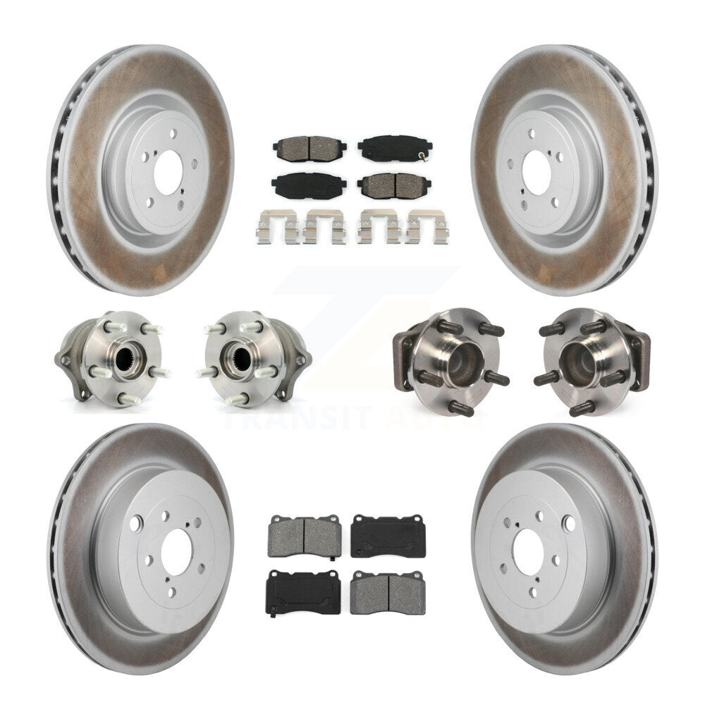 Front Rear Hub Bearing Coat Brake Rotor Pads Kit (10Pc) For Subaru BRZ With Brembo Brakes KBB-130306