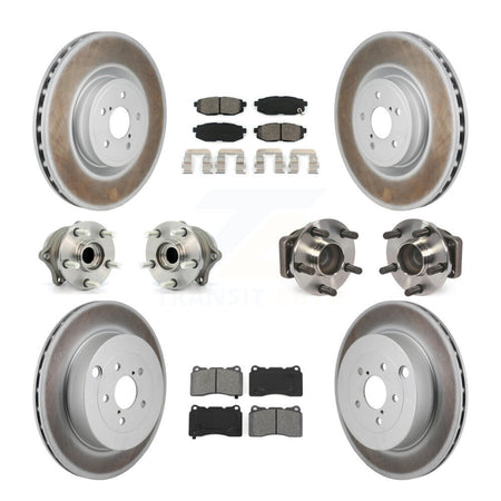 Front Rear Hub Bearing Coat Brake Rotor Pads Kit (10Pc) For Subaru BRZ With Brembo Brakes KBB-130306