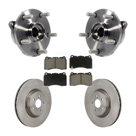 Front Hub Bearing Assembly Disc Brake Rotors And Pads Kit For 2004 Subaru Impreza WRX STI KBB-130323
