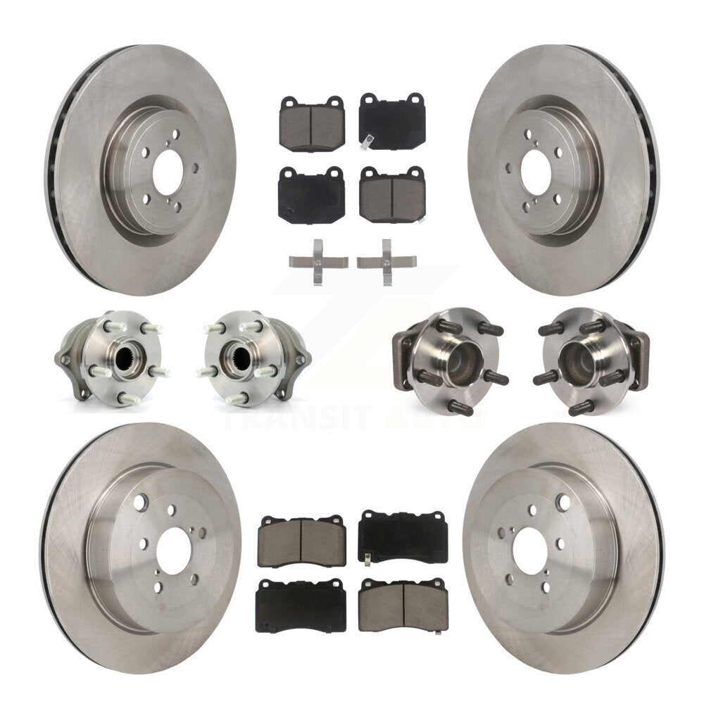 Front Rear Hub Bearings Disc Brake Rotors And Pads Kit (10Pc) For Subaru BRZ Toyota 86 KBB-130342
