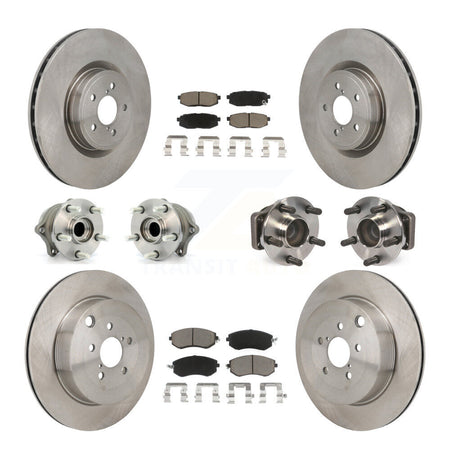 Front Rear Hub Bearing Brake Rotor & Pad Kit (10Pc) For 2019 Toyota 86 With Brembo Brakes KBB-130344