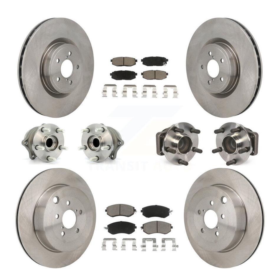 Front Rear Hub Bearing Brake Rotor & Pad Kit (10Pc) For 2019 Toyota 86 With Brembo Brakes KBB-130344