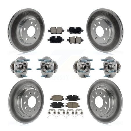 Front Rear Hub Bearing Coat Brake Rotor Pads Kit (10Pc) For Chevrolet Equinox GMC Terrain KBB-130373