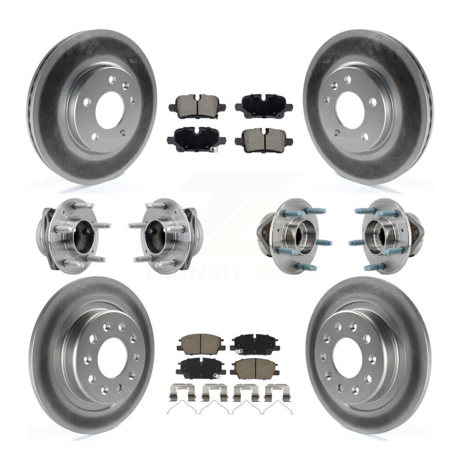 Front Rear Hub Bearing Coat Brake Rotor Pads Kit (10Pc) For Chevrolet Equinox GMC Terrain KBB-130374