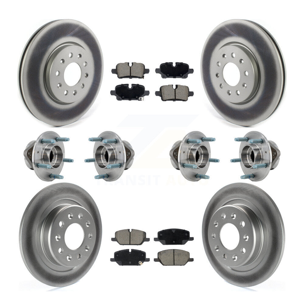 Front Rear Hub Bearing Coat Brake Rotor Pads Kit (10Pc) For Chevrolet Equinox GMC Terrain KBB-130375