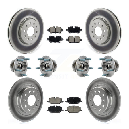 Front Rear Hub Bearing Coat Brake Rotor Pads Kit (10Pc) For Chevrolet Equinox GMC Terrain KBB-130375