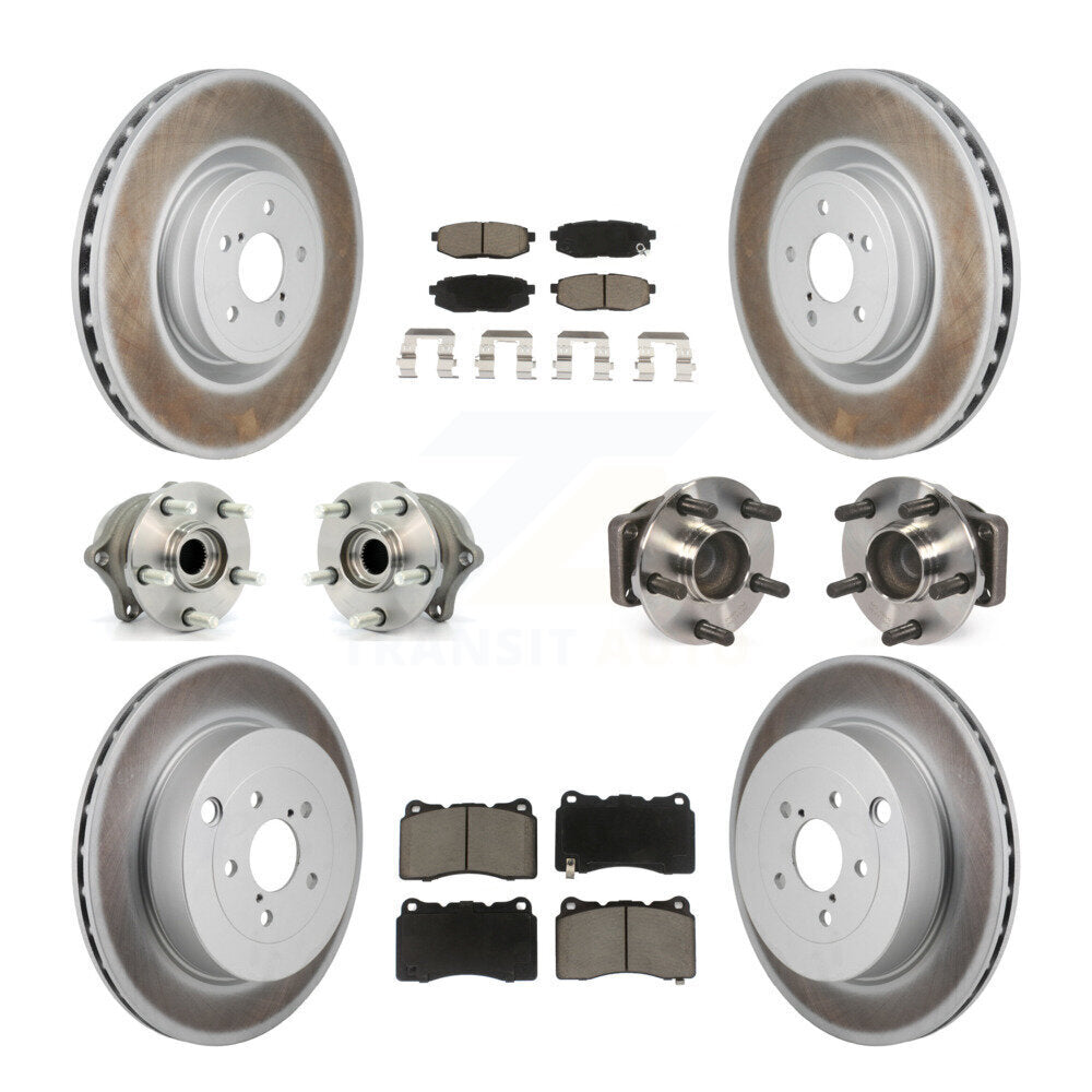 Front Rear Hub Bearing Coat Brake Rotor Pads Kit (10Pc) For Subaru BRZ With Brembo Brakes KBB-130389