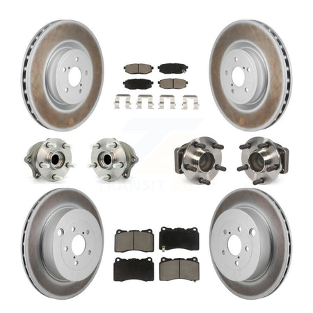 Front Rear Hub Bearing Coat Brake Rotor Pads Kit (10Pc) For Subaru BRZ With Brembo Brakes KBB-130389