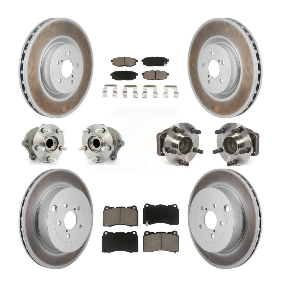 Front Rear Hub Bearing Coat Brake Rotor Pads Kit (10Pc) For Subaru BRZ With Brembo Brakes KBB-130389