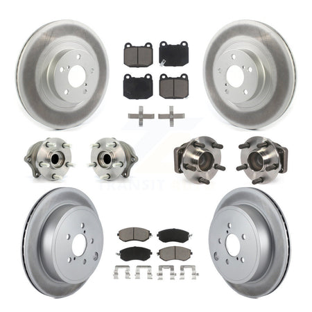 Front Rear Hub Bearing Coat Brake Rotor Pads Kit (10Pc) For 17 Subaru BRZ Limited/Premium KBB-130390