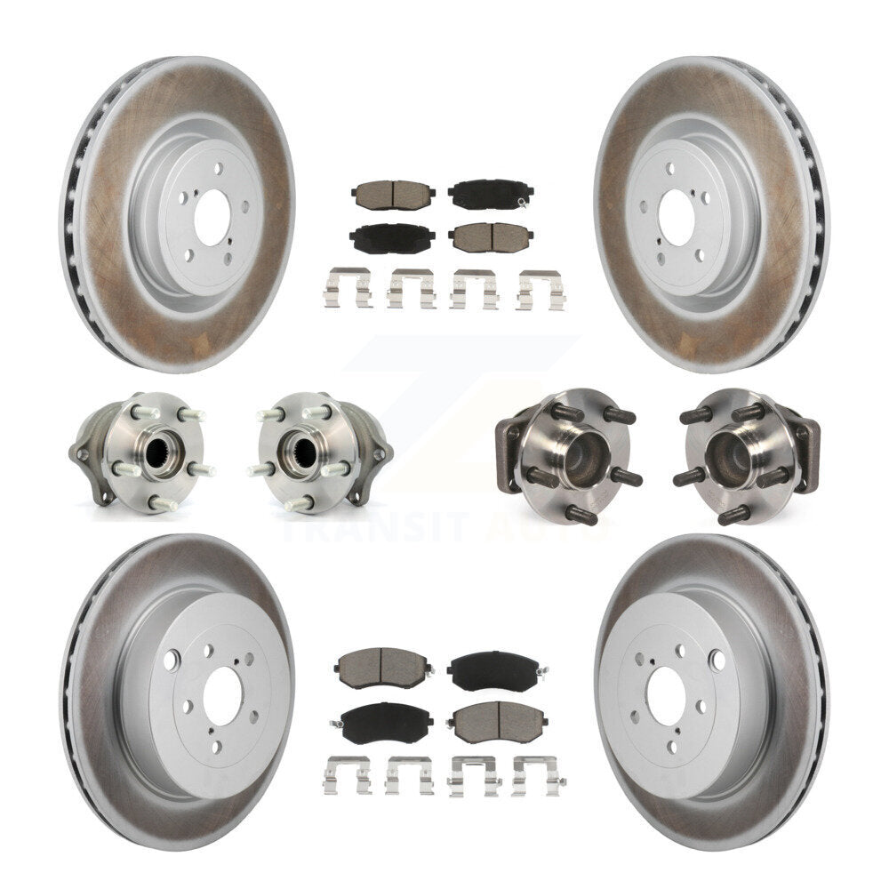 Front Rear Hub Bearing Coated Brake Rotor Pad Kit (10Pc) For Toyota 86 With Brembo Brakes KBB-130391