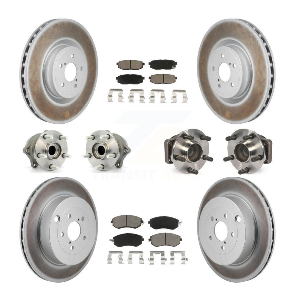 Front Rear Hub Bearing Coated Brake Rotor Pad Kit (10Pc) For Toyota 86 With Brembo Brakes KBB-130391