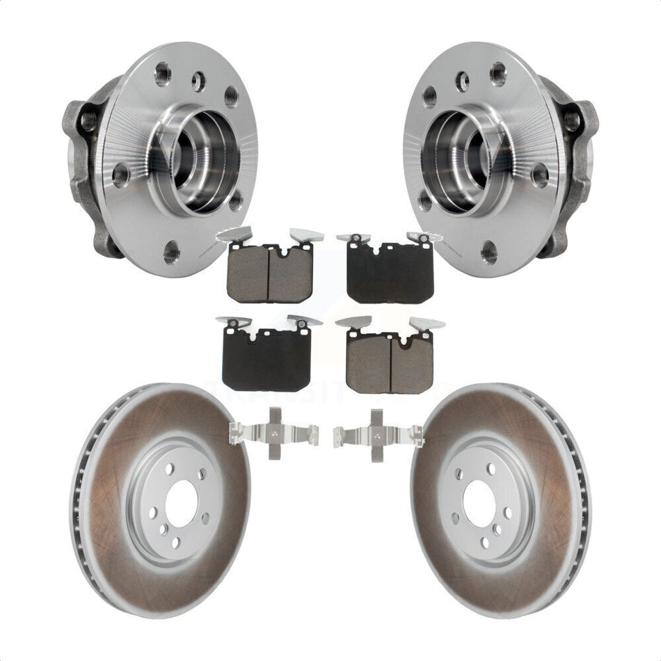 Front Hub Bearing Coated Brake Rotor Pads Kit For 2020-2022 Mini Cooper John Works KBB-130407