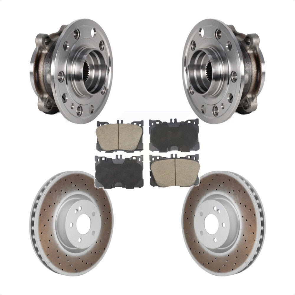 Front Hub Bearing Coat Brake Rotor Pad Kit For Mercedes-Benz C43 AMG GLC43 E450 E400 E300 KBB-130412