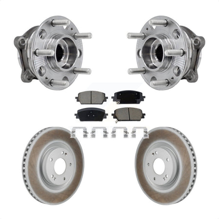 Front Hub Bearing Assembly Coat Brake Rotor Pad Kit For Hyundai Santa Fe Kia Sorento Cruz KBB-130423