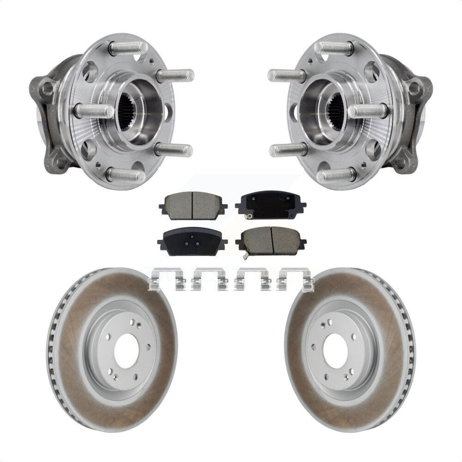 Front Hub Bearing Assembly Coat Brake Rotor Pad Kit For Hyundai Santa Fe Kia Sorento Cruz KBB-130423
