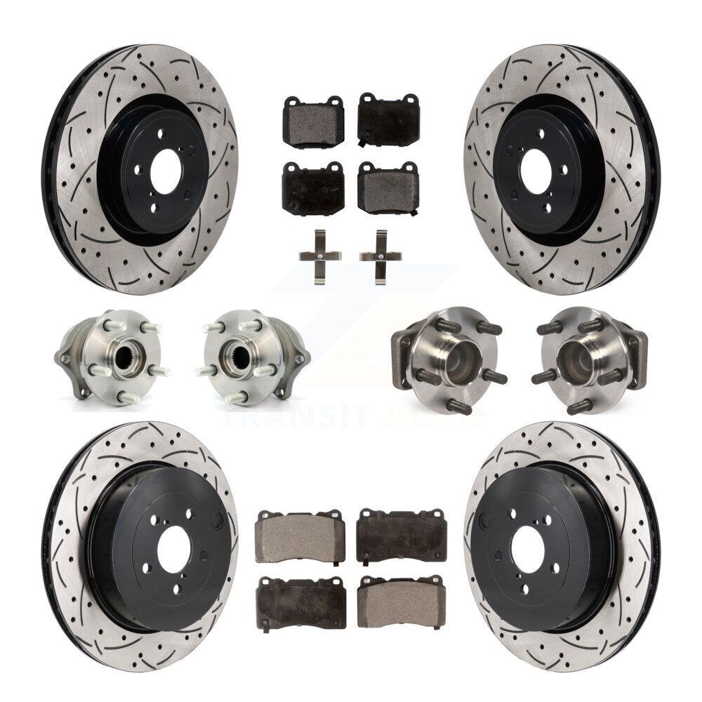 Front Rear Hub Bearing Coated Disc Brake Rotor & Pads Kit (10Pc) For Subaru BRZ Toyota 86 KBB-130481