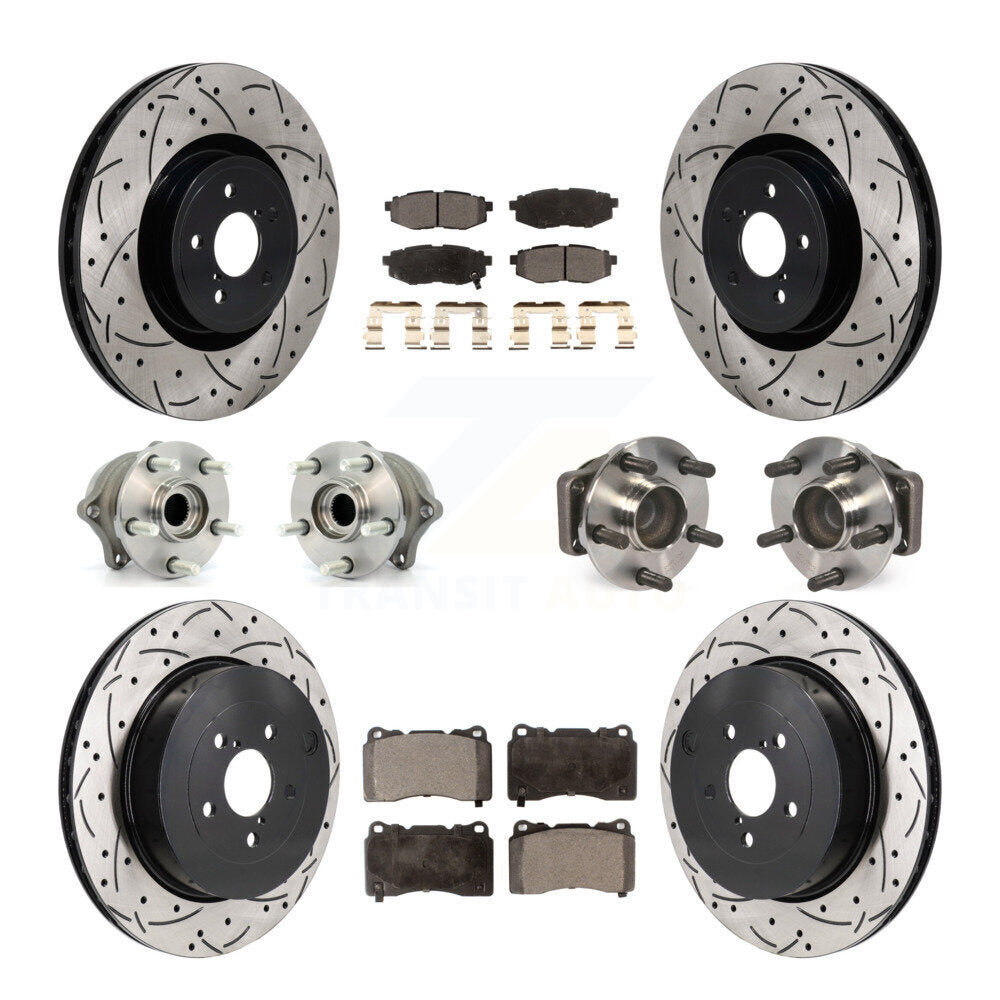 Front Rear Hub Bearing Coat Brake Rotor Pads Kit (10Pc) For Subaru BRZ With Brembo Brakes KBB-130482