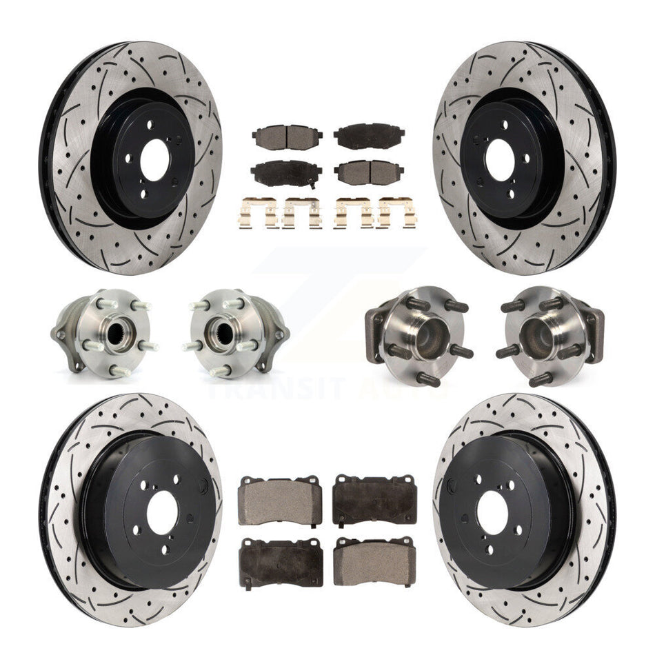 Front Rear Hub Bearing Coat Brake Rotor Pads Kit (10Pc) For Subaru BRZ With Brembo Brakes KBB-130482