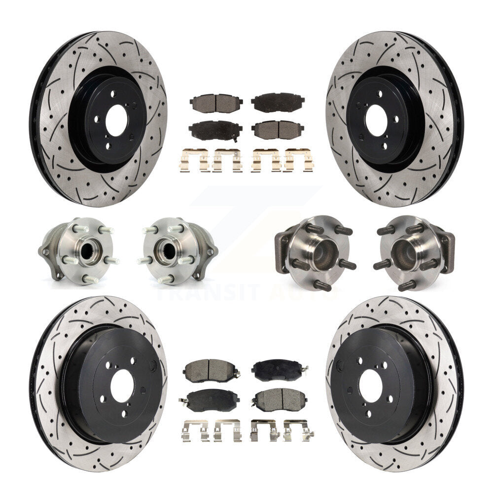 Front Rear Hub Bearing Coated Brake Rotor Pad Kit (10Pc) For Toyota 86 With Brembo Brakes KBB-130483