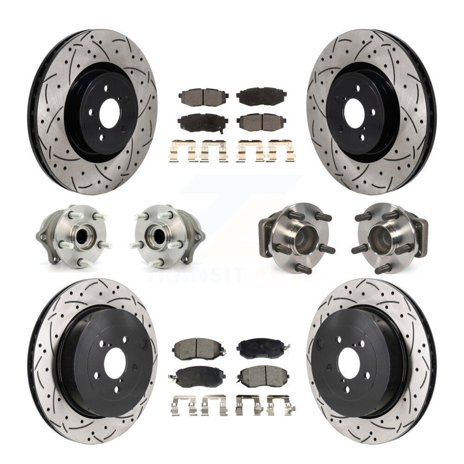 Front Rear Hub Bearing Coated Brake Rotor Pad Kit (10Pc) For Toyota 86 With Brembo Brakes KBB-130483
