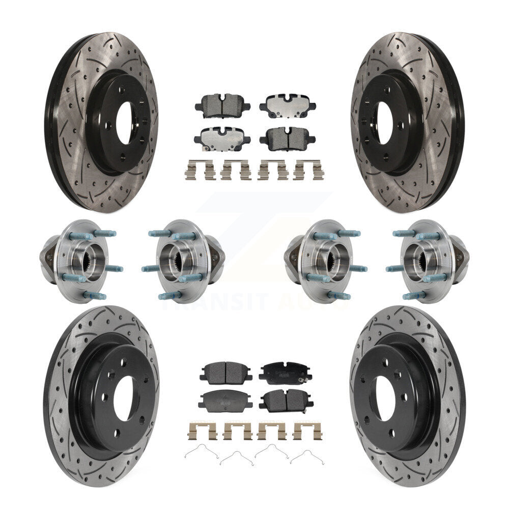 Front Rear Hub Bearing Coat Brake Rotor Pads Kit (10Pc) For Chevrolet Equinox GMC Terrain KBB-130484