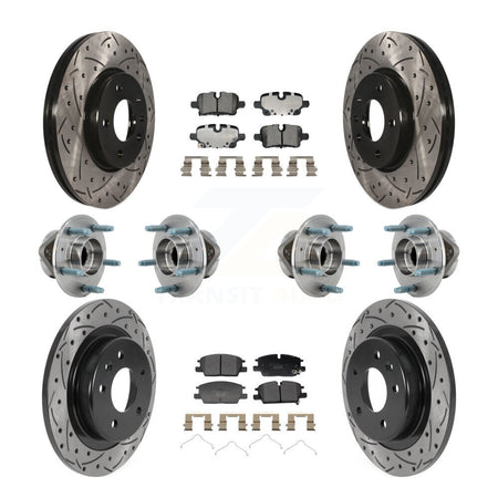 Front Rear Hub Bearing Coat Brake Rotor Pads Kit (10Pc) For Chevrolet Equinox GMC Terrain KBB-130484
