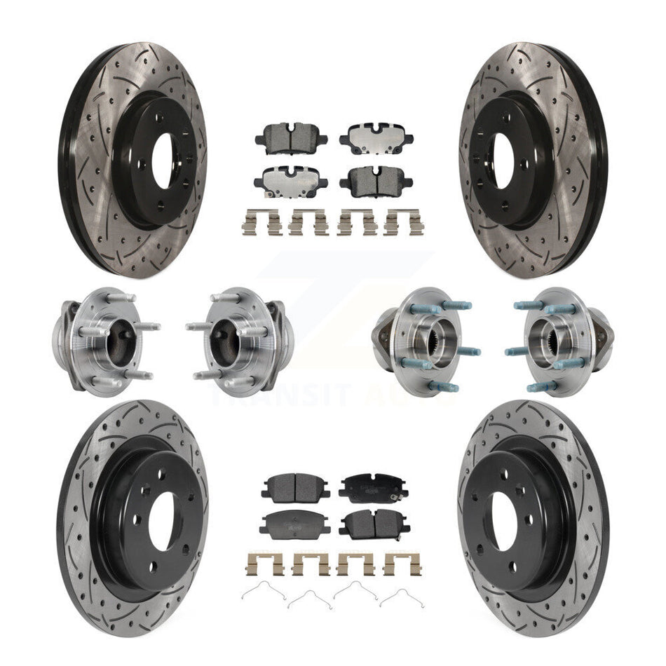 Front Rear Hub Bearing Coat Brake Rotor Pads Kit (10Pc) For Chevrolet Equinox GMC Terrain KBB-130485