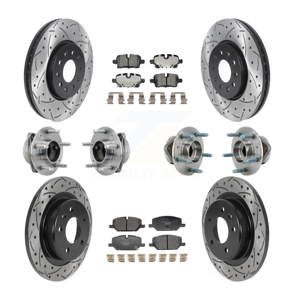 Front Rear Hub Bearing Coat Brake Rotor Pads Kit (10Pc) For Chevrolet Equinox GMC Terrain KBB-130487